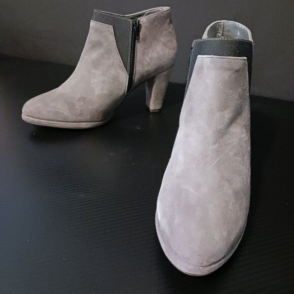 NEW Eric‎ Michael Ariella Grey Suede Ankle Booties, Size 41/US 10.5 - Picture 3 of 12